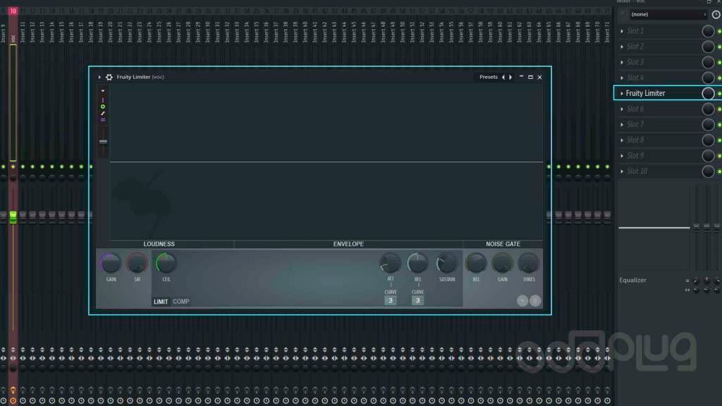plugin Limiter a ese mixer channel